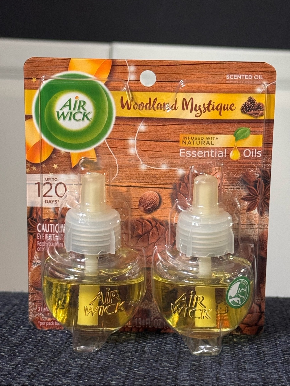New Air Wick Woodland Mystique Essential Oil Refill Plug In 2-Pack Air Freshener